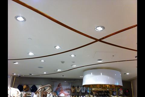 Browett decorated the ceiling because he said he didn't want the store to be a plain, white box.